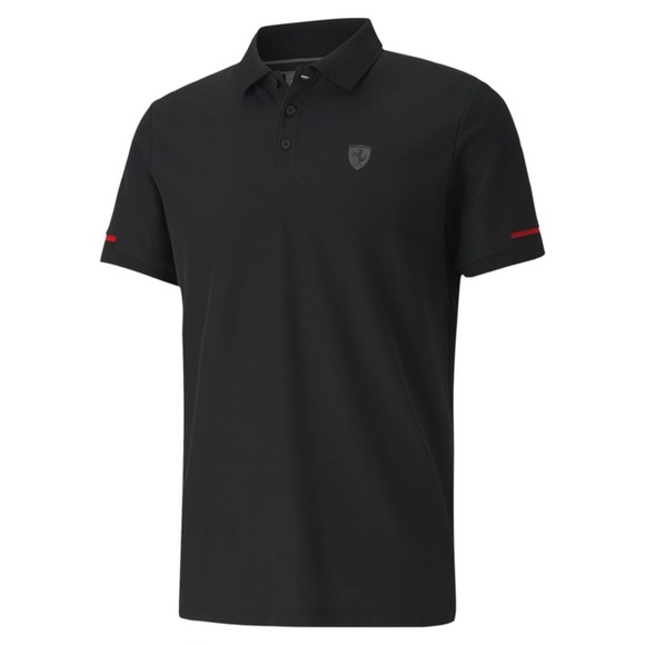 Puma Ferrari Black Polo Tee - Picture 1 of 9